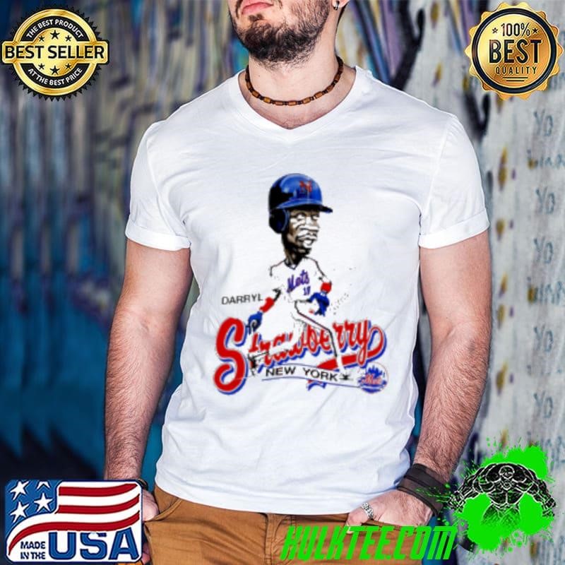New York Mets Vintage 80s Darryl Strawberry cartoon vintage Shirt