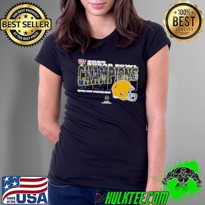 Notre Dame Fighting Irish 2025 Sugar Bowl Champions College Football Playoff Quarterfinal Vintage Style With Helmet Shirt