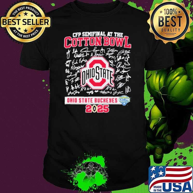 OSU Football Cotton Bowl 2025 Signatures Roster Unisex