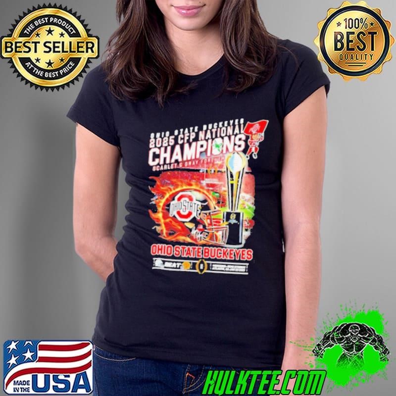 Ohio State Buckeyes 2025 CFP National Champions Scarlet and Gray Forever shirt