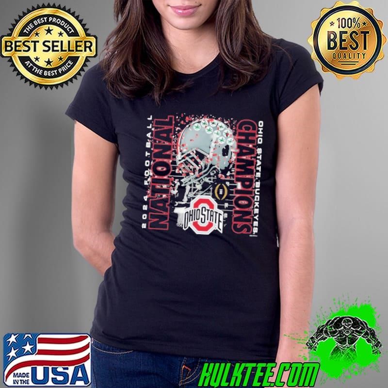 Ohio State Buckeyes College Football Playoff 2024 National Champions Confetti Ladies Tee