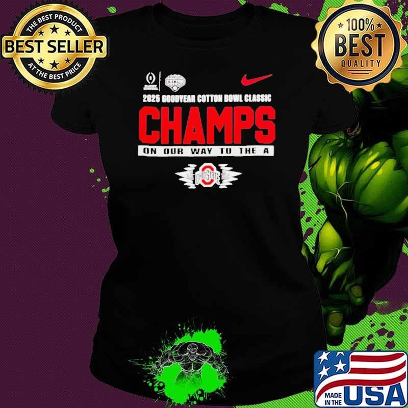 Ohio State Buckeyes College Football Playoff 2025 Cotton Bowl Champions logo shirt