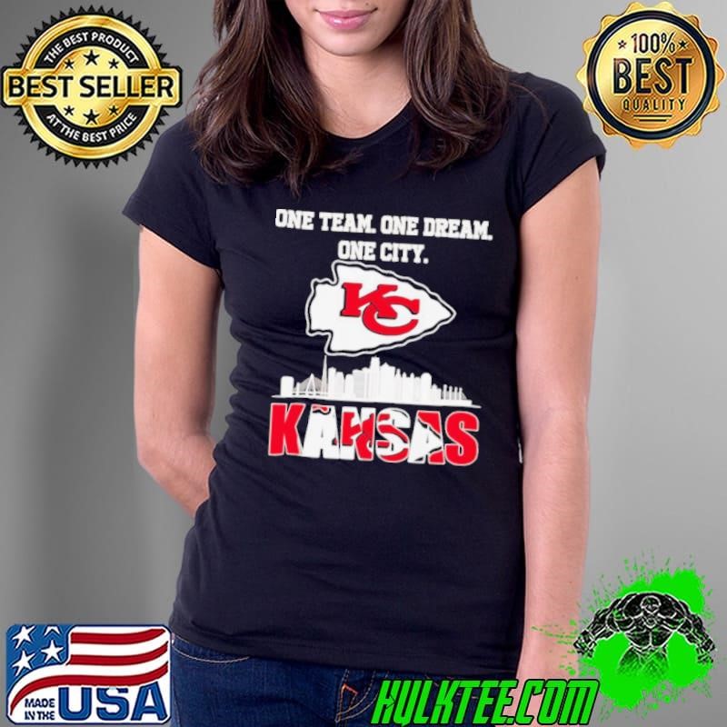 One team one dream one city Kansas City Chiefs skyline shirt