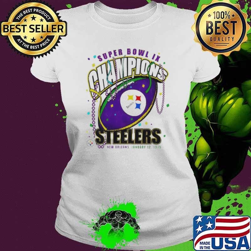 Pittsburgh Steelers Super Bowl IX Champions New Orleans Ladies tee