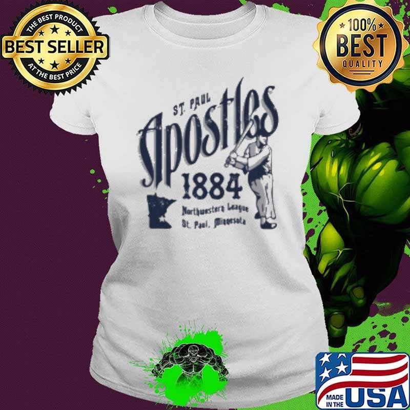 Saint Paul Apostles Minnesota Vintage Defunct Baseball Teams Ladies tee