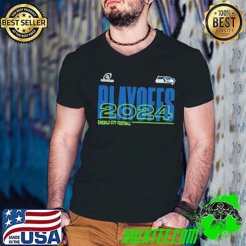 Seattle Seahawks Emerald City Football 2024 NFL Playoffs Shirt