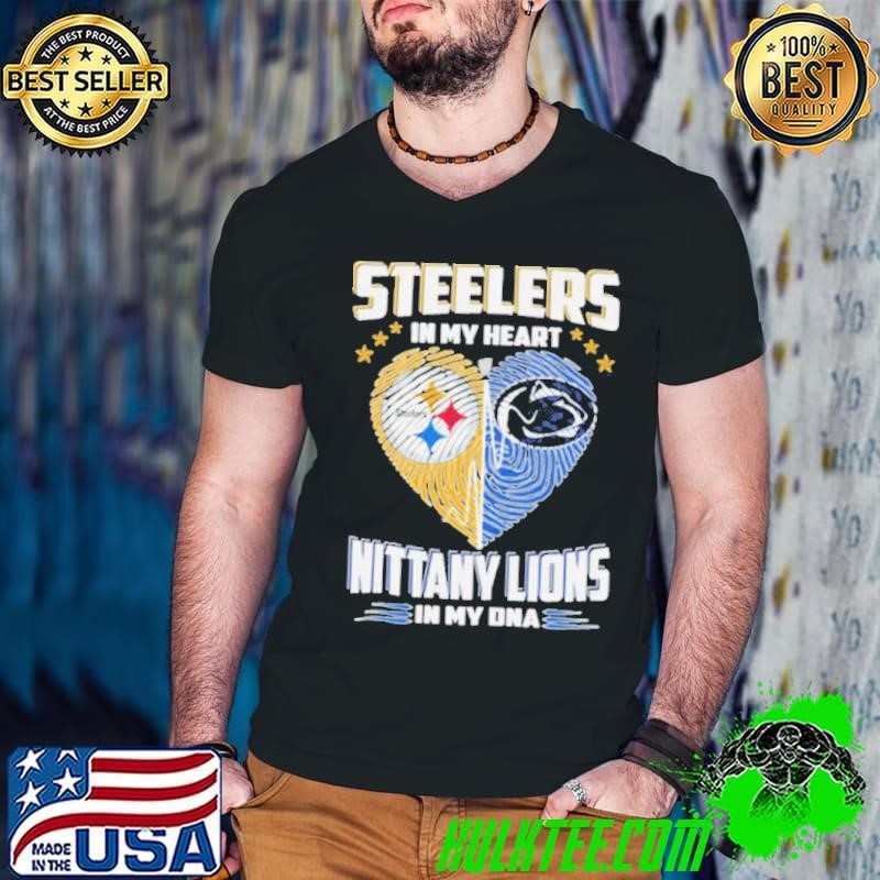 Steelers In My Heart Nittany Lions In My DNA Guys V Neck