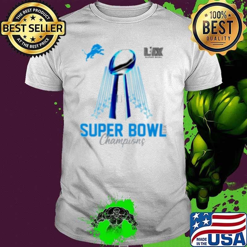 Super Bowl Lix Detroit Lions Champs Trophy Light 2025 Shirt