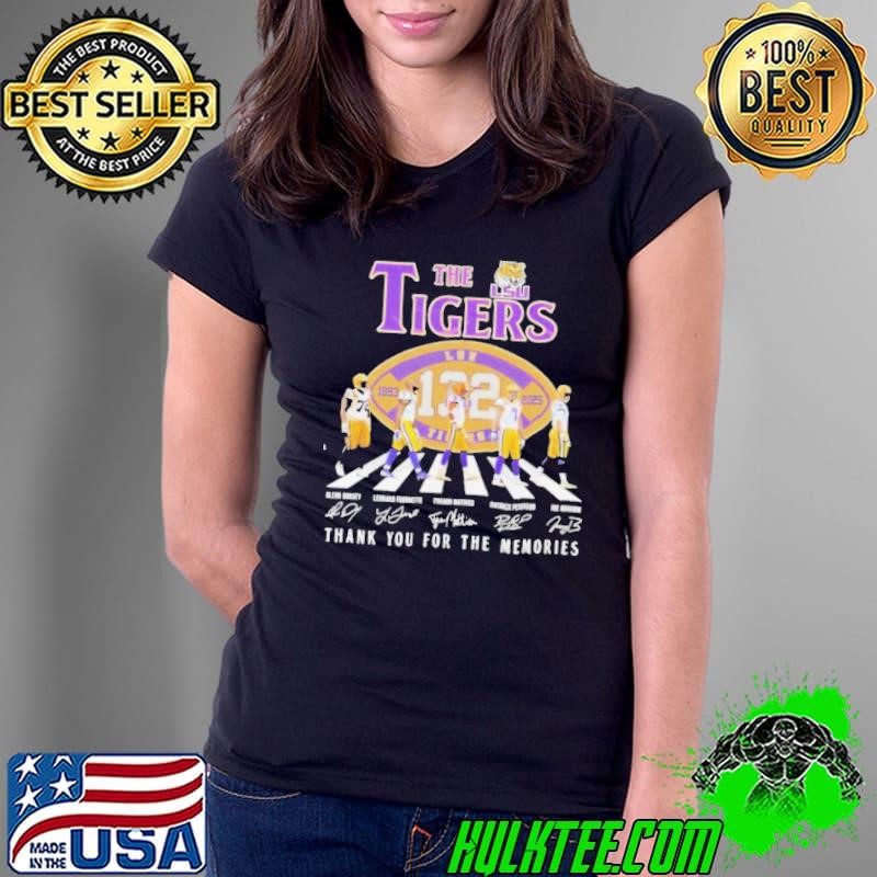 The LSU Tigers Football 132Year 1893 2025 Signature Thank You For The Memories Ladies Tee