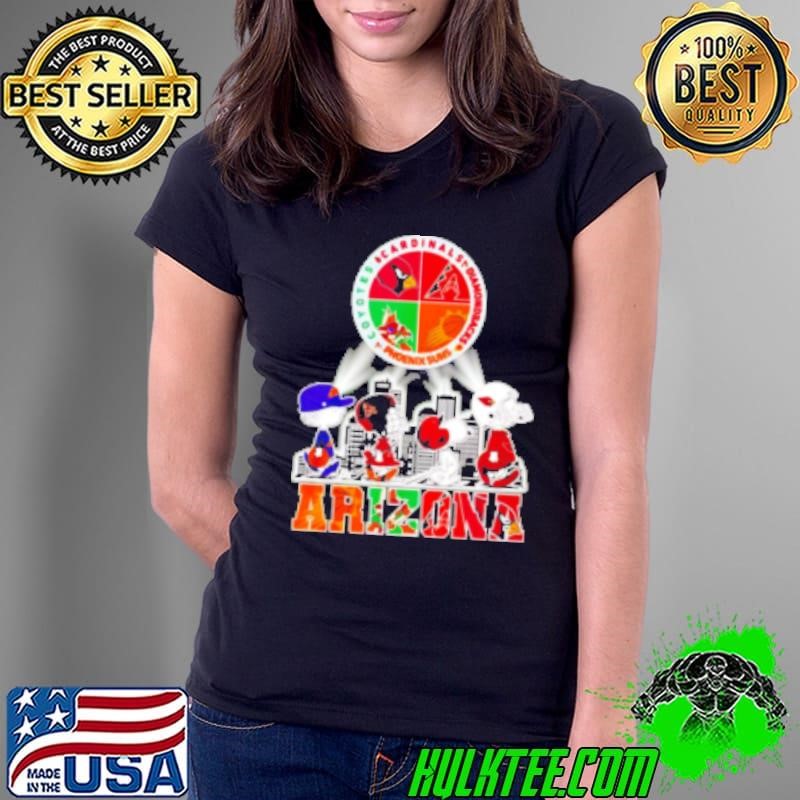 The Peanuts walking Arizona sports skyline city Ladies Tee