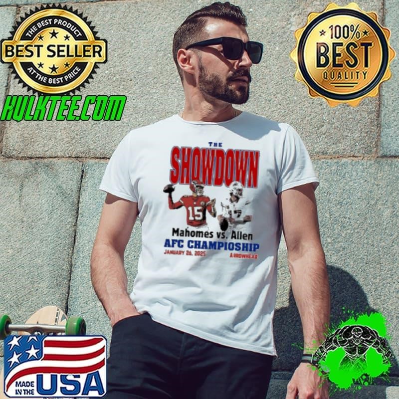 The Showdown Mahomes Vs. Allen Afc Championship January 26 2025 Arrowhead Shirt