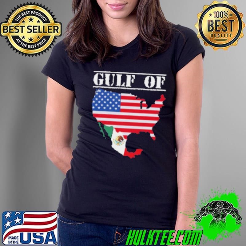 Trump Gulf Of United States Of America Flag Retro Ladies Tee