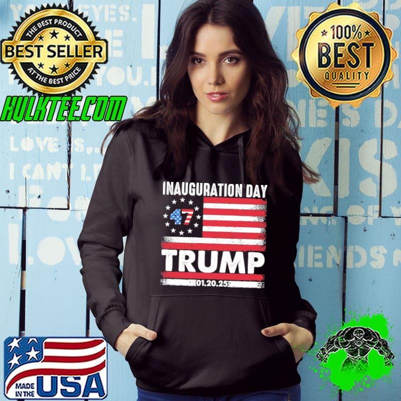 Trump Inauguration Day 47th President Of The United States Usa Flag Hoodie