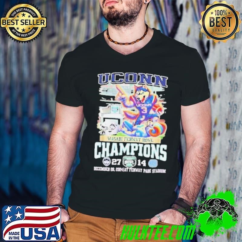 Uconn Huskies Mascot Wasabi Fenway Bowl Champions Shirt