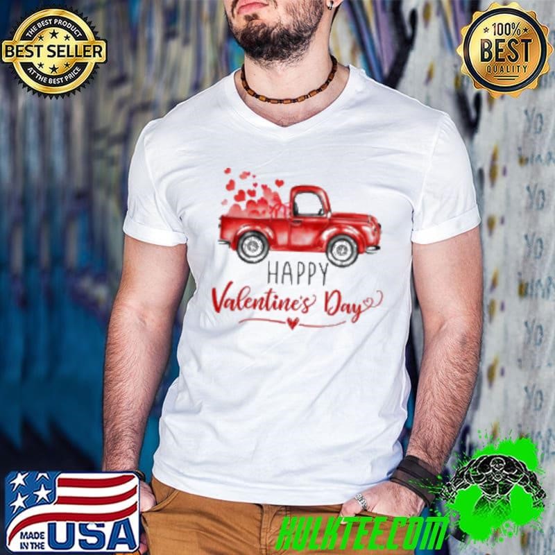 Valentines Day Truck Heart Carrying Love Heart Shirt