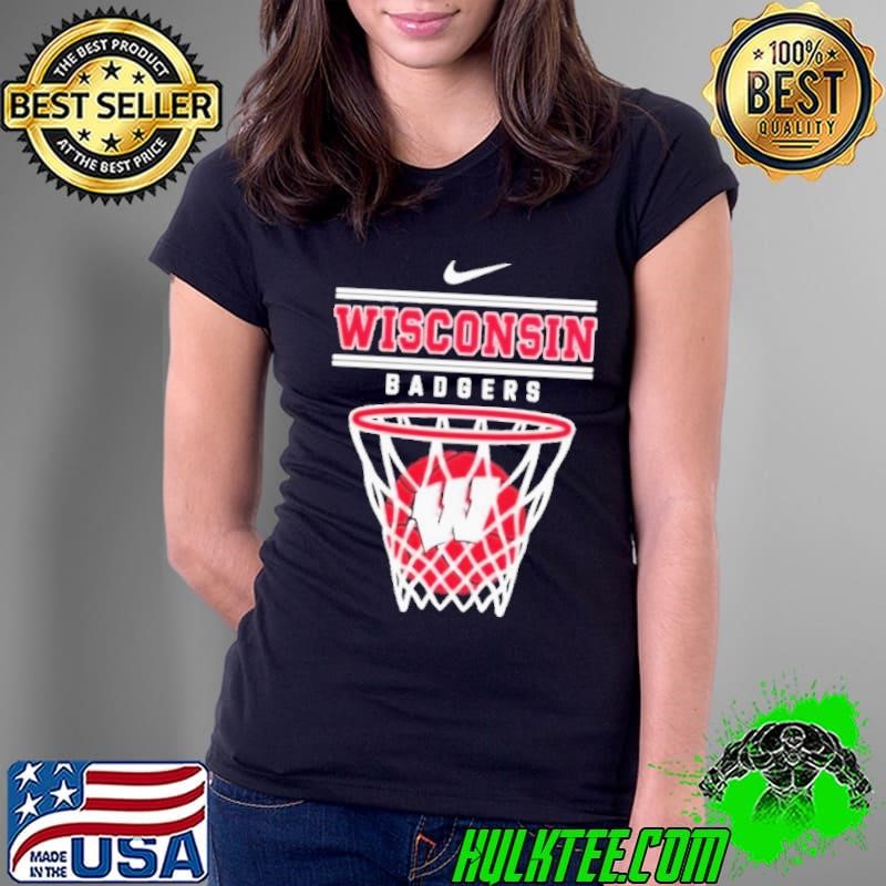 Wisconsin Badgers Basketball Jump Around Ladies Tee