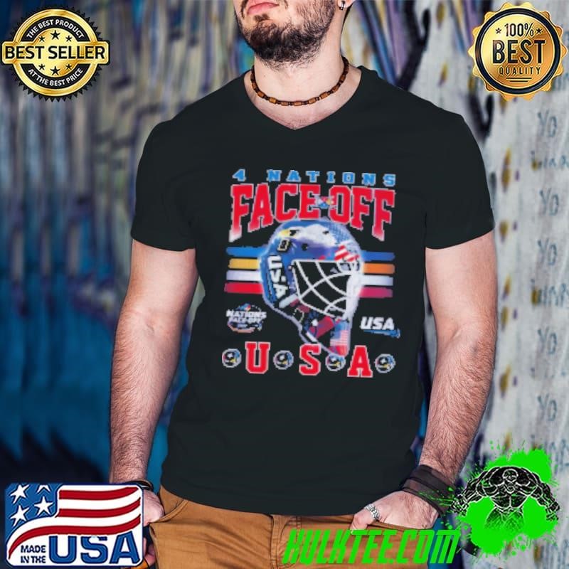 4 Nations Face Off Goalie Mask USA 2025 Guys V Neck