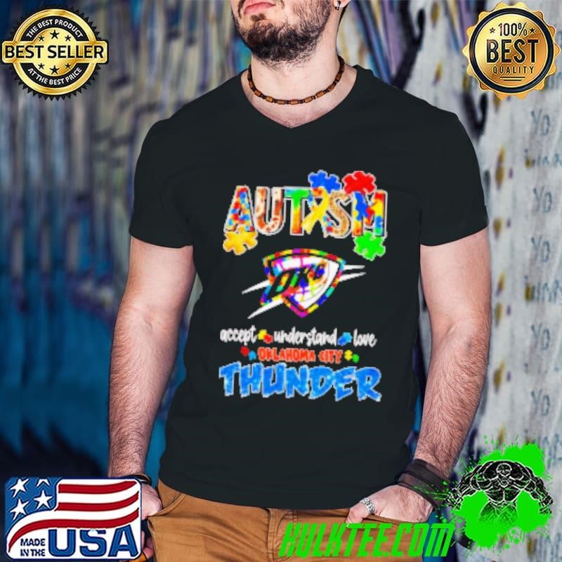 Autism accept understand love Oklahoma City Thunder diamond Shirt