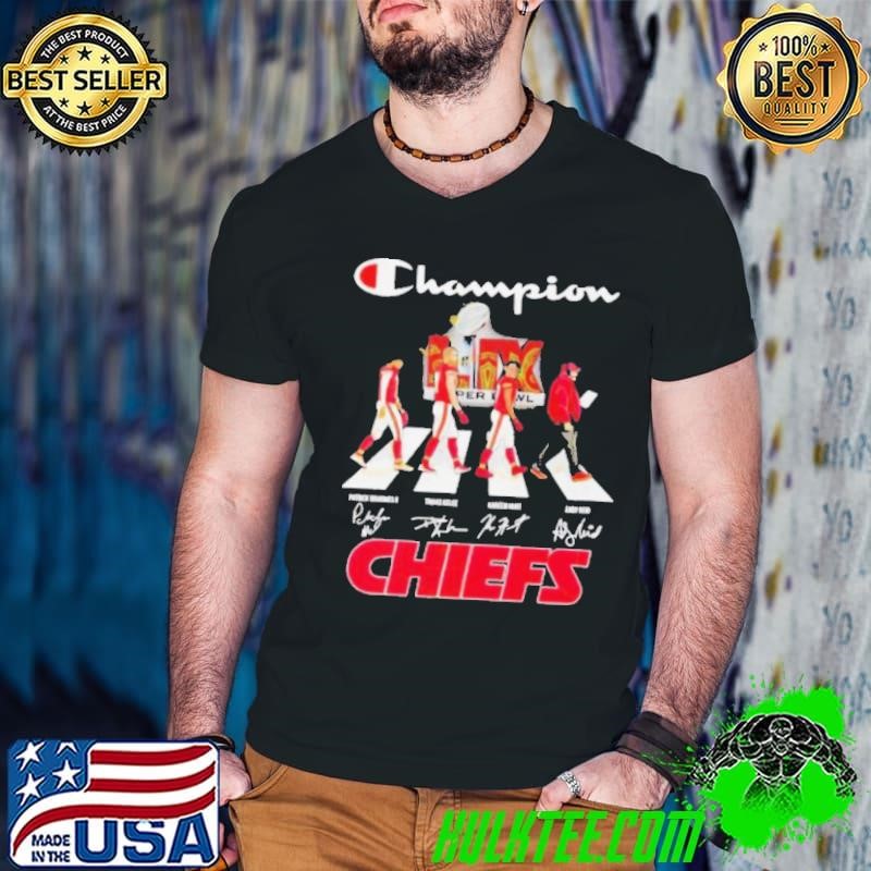 Champions Super Bowl LIX Kansas City Chiefs abbey road signature Guys V Neck