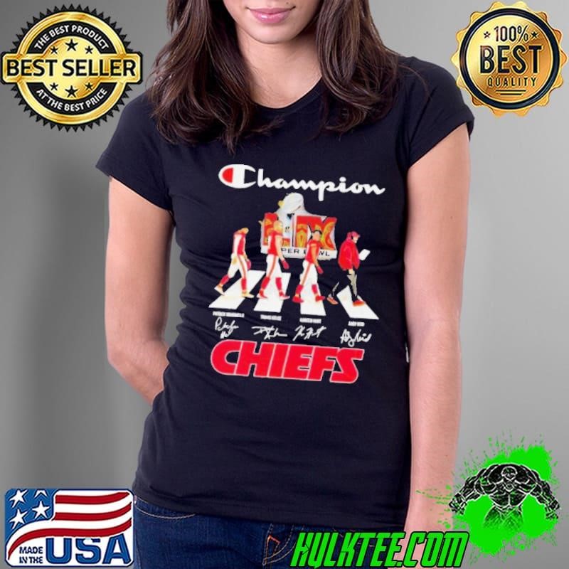Champions Super Bowl LIX Kansas City Chiefs abbey road signature Ladies Tee