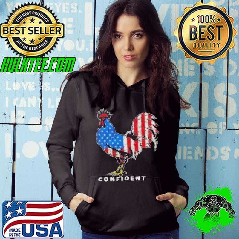 Confident Flag Rooster Chicken Shirt
