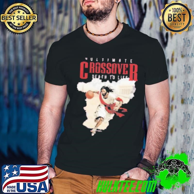 Death to life Jesus The ultimate crossover Guys V Neck