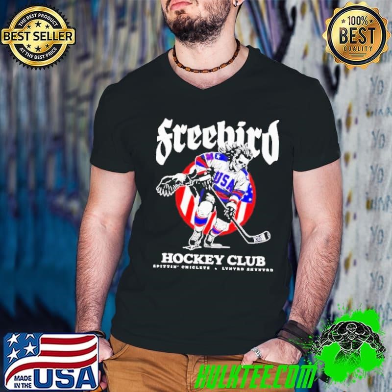 Freebird Usa Spittin Chiclets X Lynyrd Skynyrd Guys V Neck