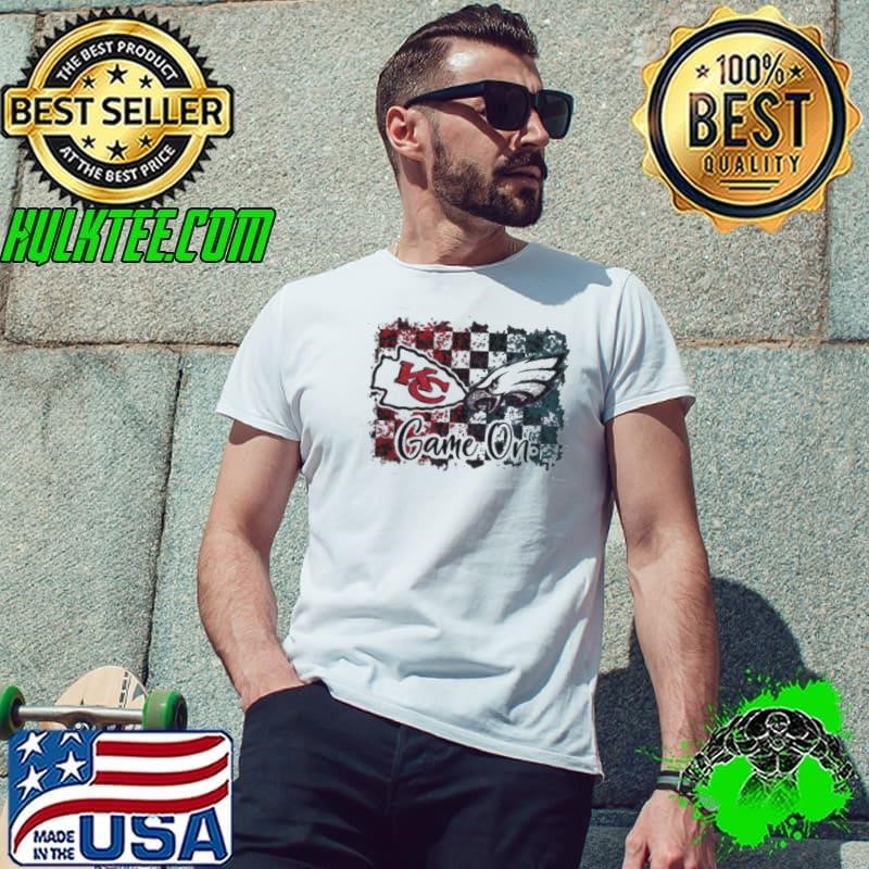 Game On Philadelphia Eagles Kansas City Chiefs Checkered T Shirt