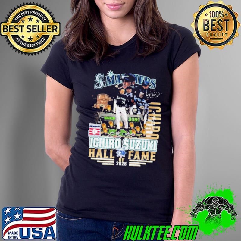 Ichiro Suzuki X Seattle Mariners Hall Of Fame Legend 2025 Ladies Tee