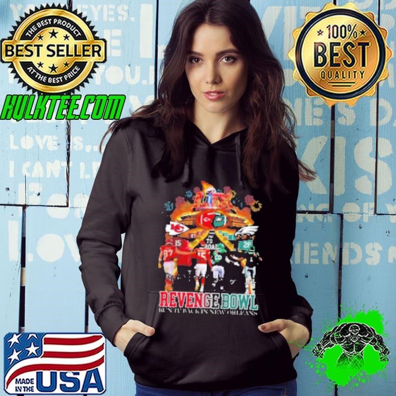 Kansas City Chiefs And Philadelphia Eagles Revenge Bowl Signatures 2025 Hoodie