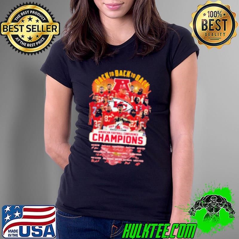 Kansas City Chiefs Back To Back To Back 2025 Afc Champions Ladies Tee