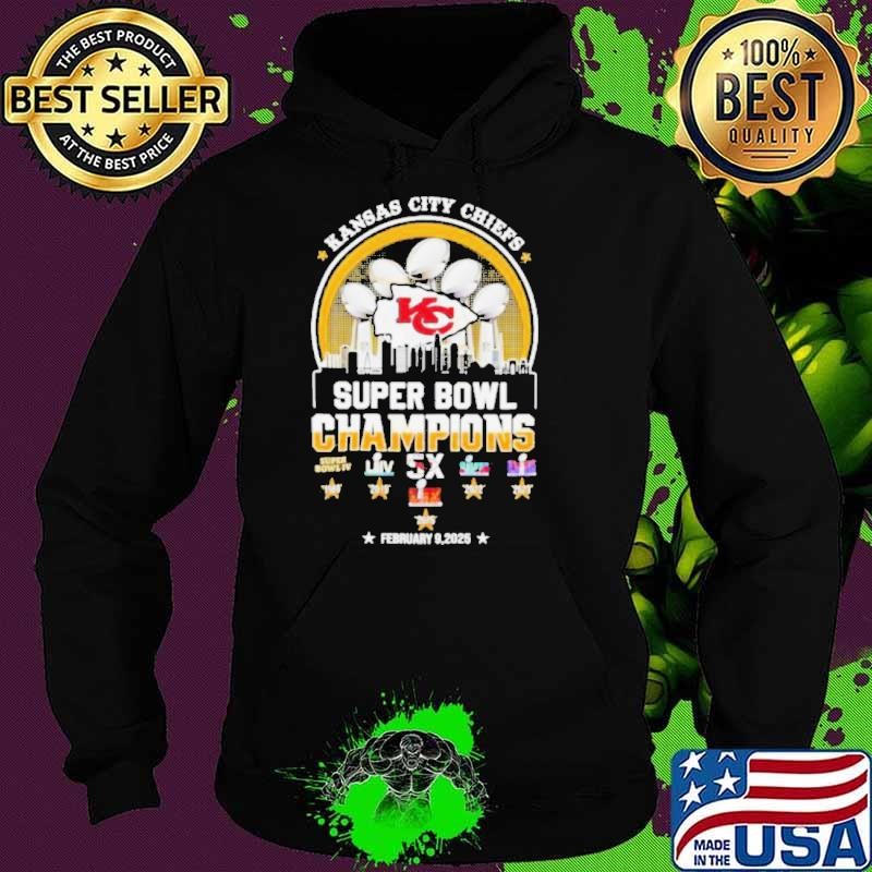 Kansas City Chiefs city Super Bowl LIX Champions 2025 Hoodie