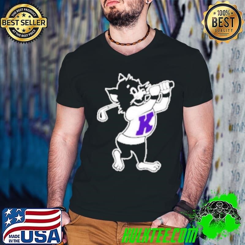 Kansas State Wildcats Willie Playing Golf Mascot Shirt