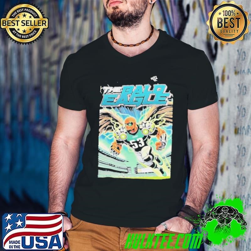Landon Dickerson Wearing The Bald Eagle Zack Baun Philadelphia Eagles Philly T shirts