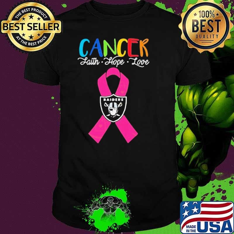 Las Vegas Raiders Cancer Faith – Hope – Love Logo Shirt