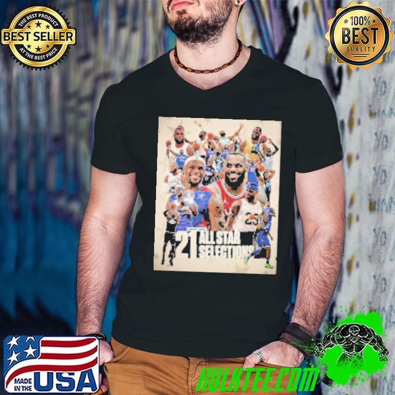 Lebron James 21 All Star Selections Player At Age 40 Or Older To Start An All Star Game In NBA Story Shirt