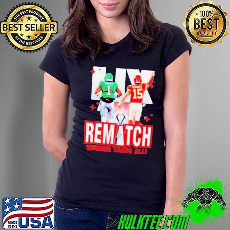 Lix Super Bowl Chiefs Vs Eagles Rematch Winner Takes All Ladies Tee