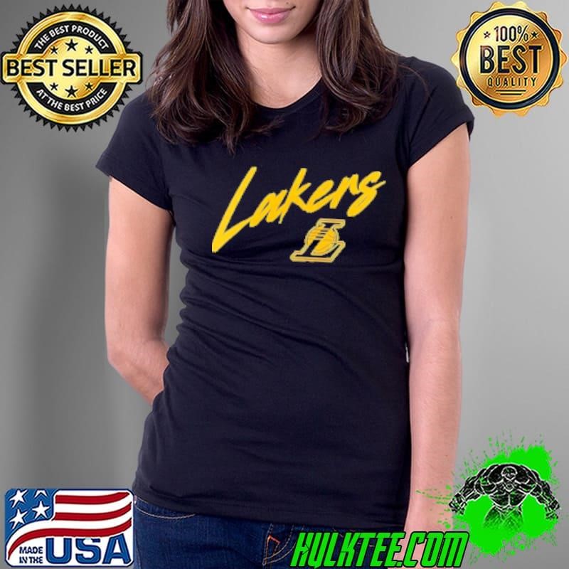 Los Angeles Lakers Color Block Slant Ladies Tee