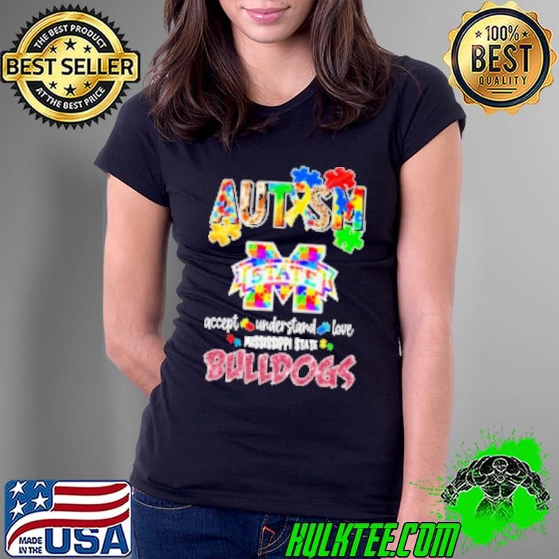 Mississippi State Bulldogs Autism Accept Understand Love Shirt