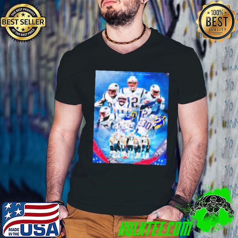 New England Patriots 13 Win Los Angeles Rams 3 Super Bowl LIII Number 6 Guys V Neck