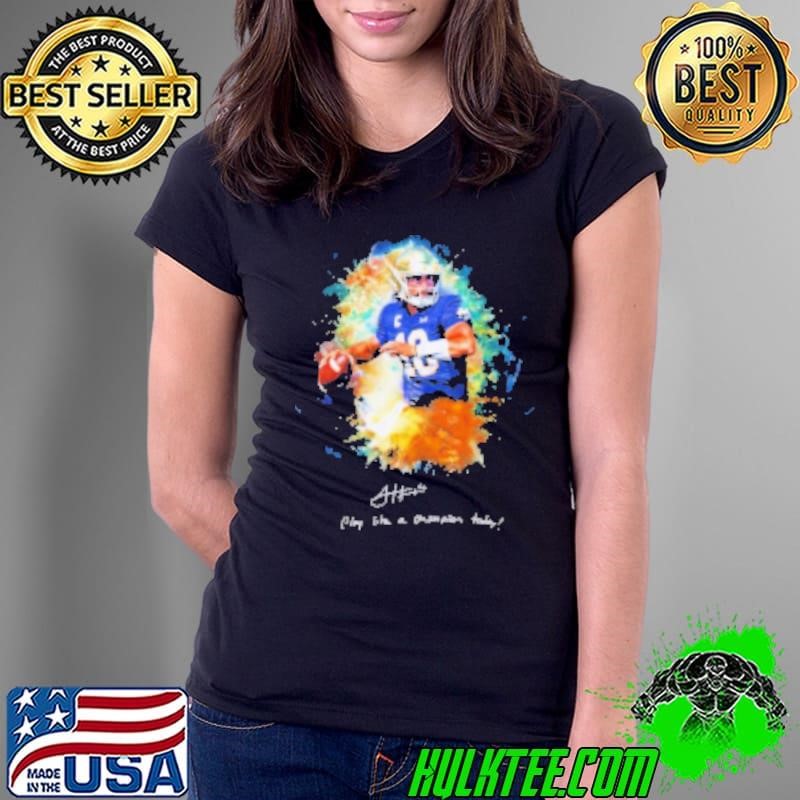Original Sam Hartman Notre Dame Fighting Irish Autographed Lay Like A Champion Today 2025 Ladies Tee