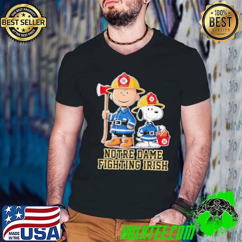Peanuts firefighters Notre Dame Fighting Irish Guys V Neck