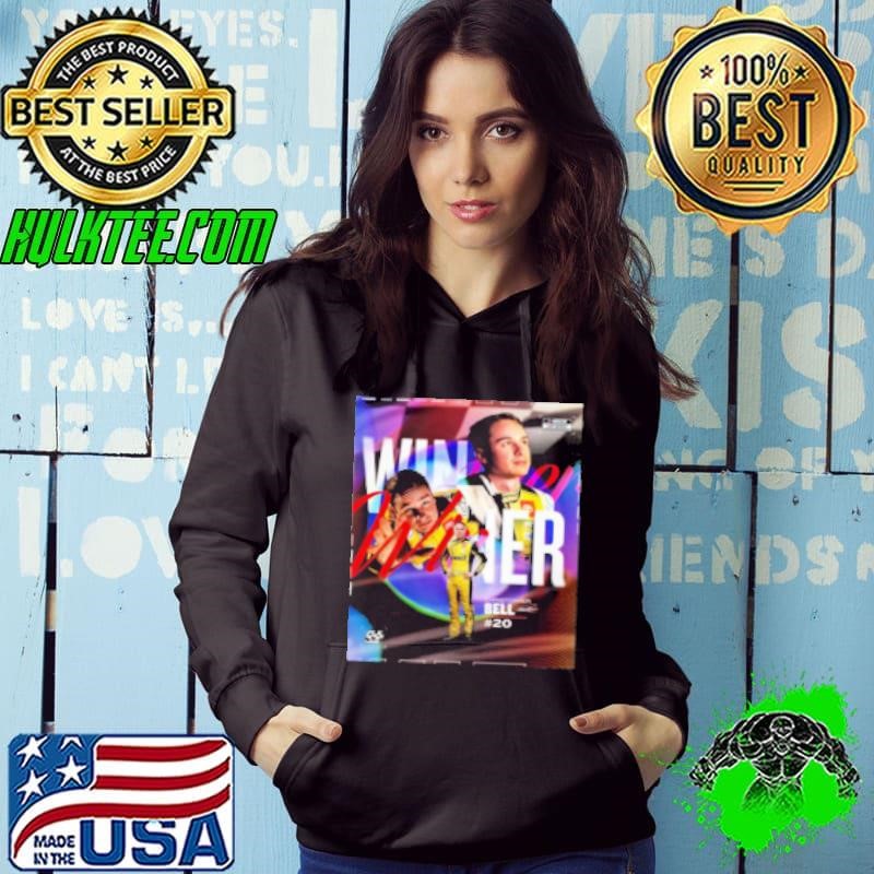 Poster NASCAR #20 Christopher Bell Winner At Atlanta Motor Speedway Leader At The Time Of Caution Signature Hoodie