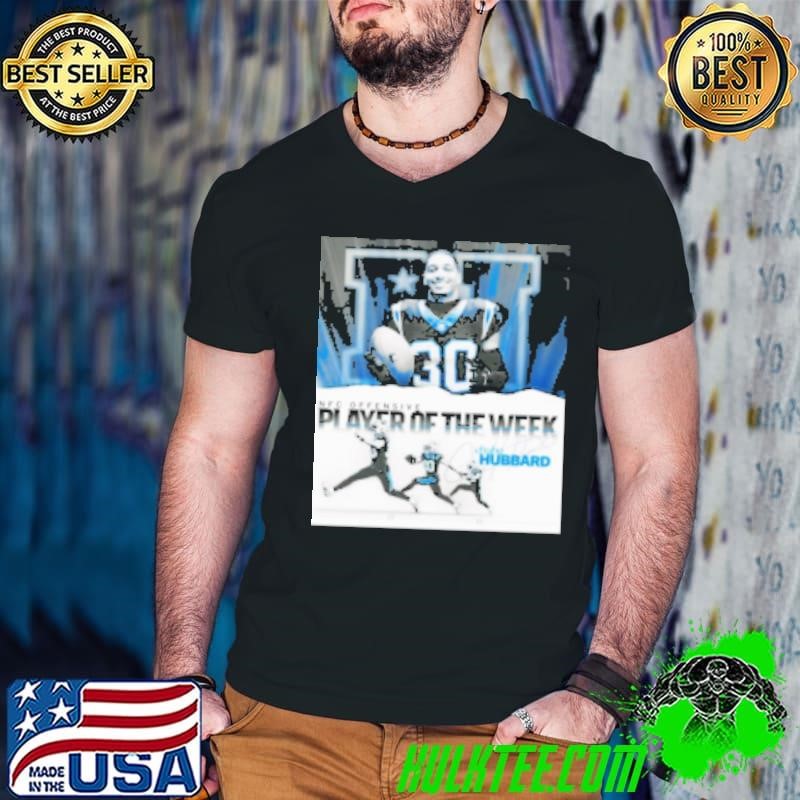 Poster NFL Offensive Player Of The Week Chuba Hubbard Signature Carolina Panthers Guys V Neck