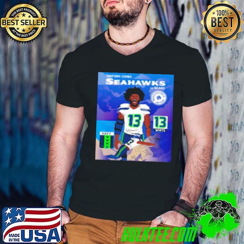 Poster Uniform Combo Seattle Seahawks vs Chicago Bears Washington’s Lottery Navy Guys V Neck