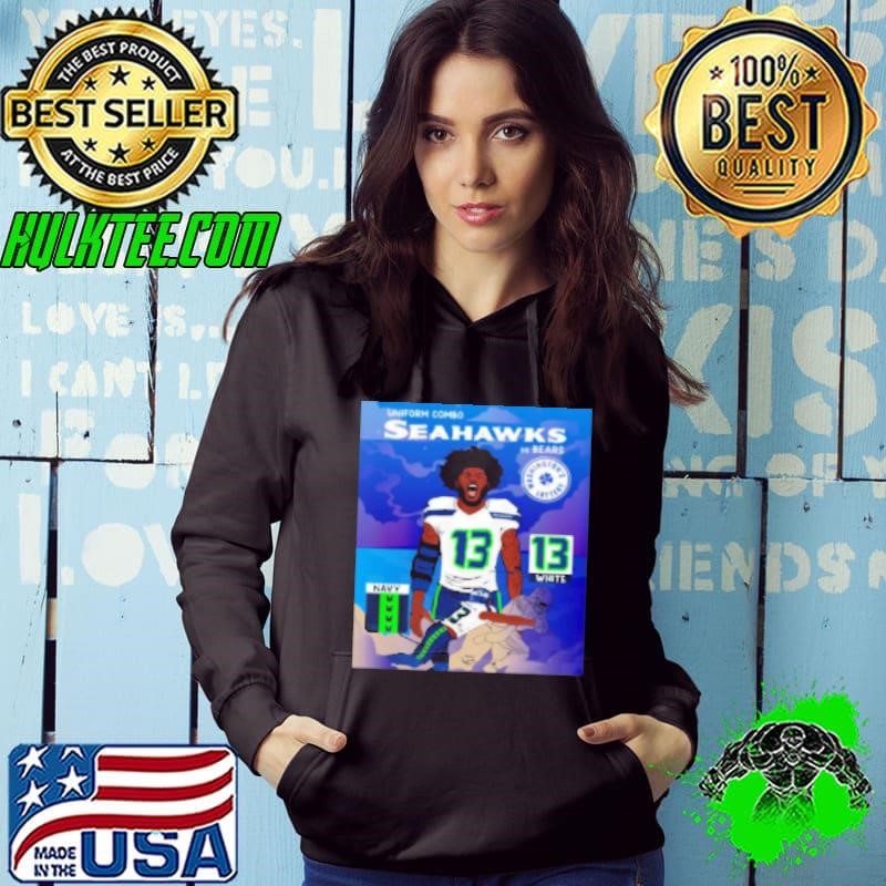 Poster Uniform Combo Seattle Seahawks vs Chicago Bears Washington’s Lottery Navy Hoodie