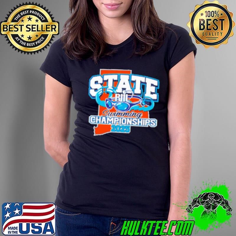 Pretty Riil Swimming State Championships 2025 Ladies Tee