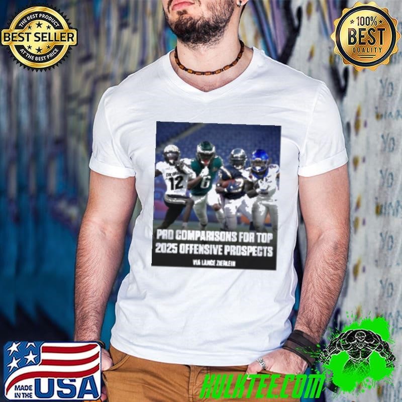 Pro comparison for top 2025 offensive prospects via Lance Zierlein NFL Scouting Combine Shirt