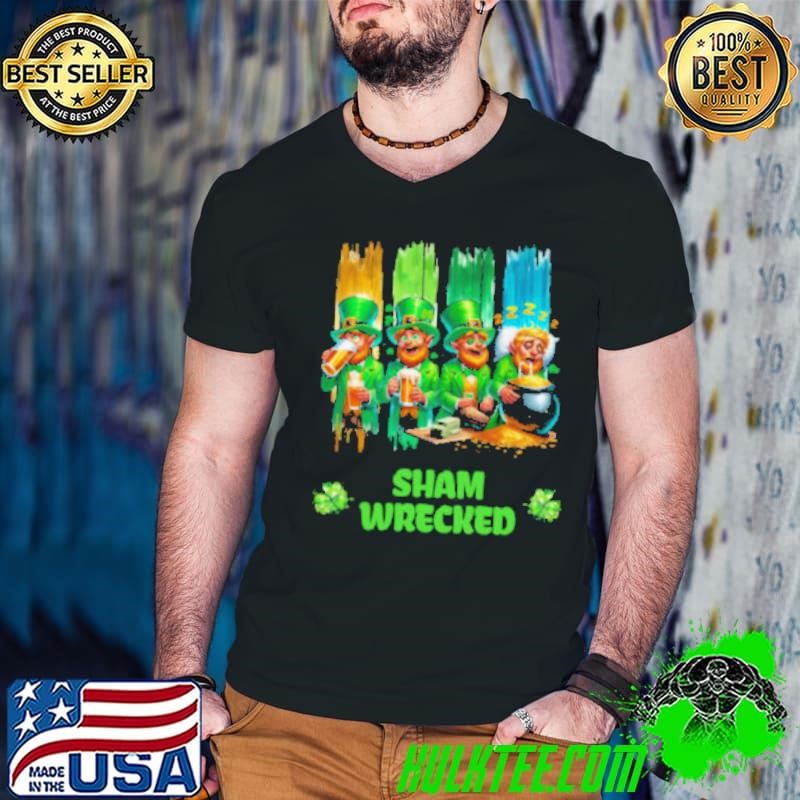 Shamwrecked Funny St. Patrick’s Beer Drinking Leprechaun shirt