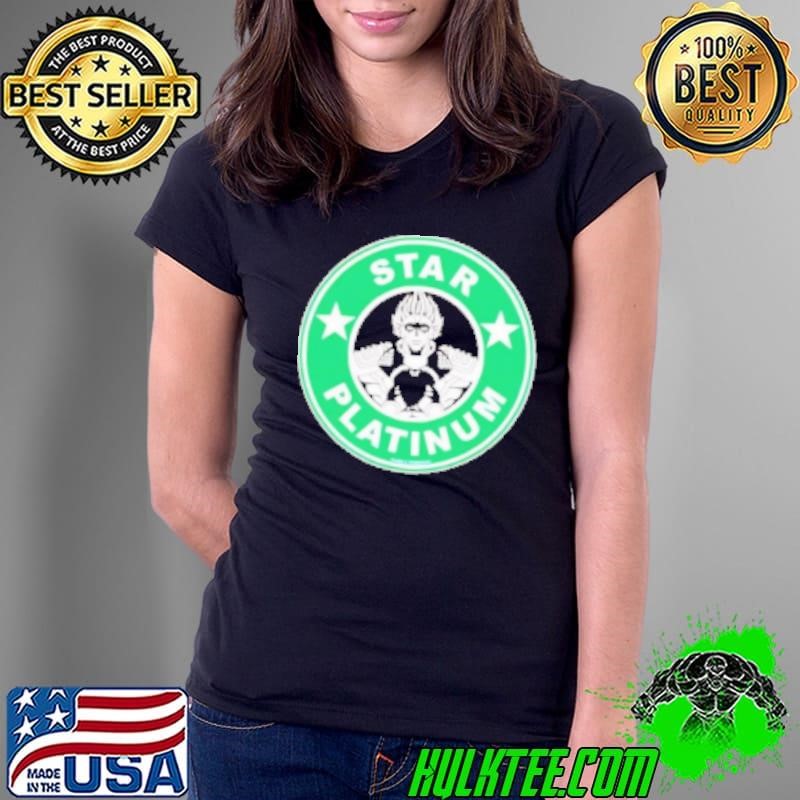 Star Platinum Starbucks Logo Parody Ladies Tee